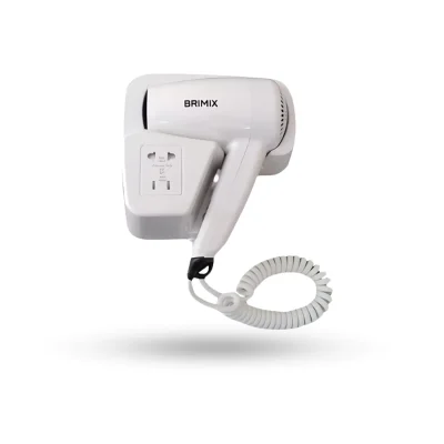 Brimix Wall Mounted Electric Hair Dryer White Color - YI-BRI/EHD/882/WHT
